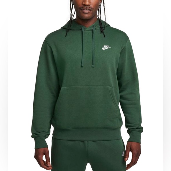 Nike Sportswear Club Fleece Pullover Hoodie Green - Picture 1 of 3
